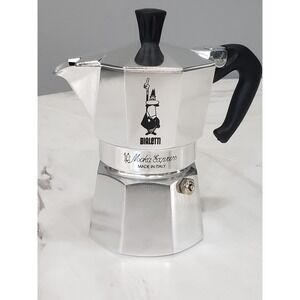 NEW NO BOX Bialetti Oceana Moka Express 3-Cup StoveTop Espresso Maker Silver